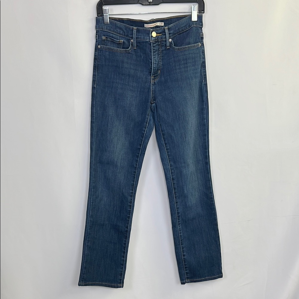 Classic Blue Women's Jeans levi shaping straight leg soft stretchy denim